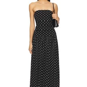 Revolve More to Come Paraisa Maxi Dress in Black Polka Dot